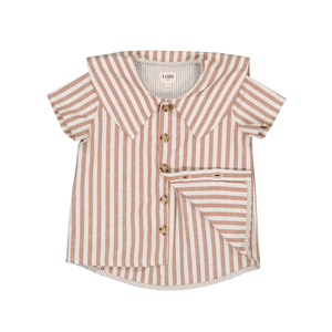 Chemise LORETTE - rayures abricot