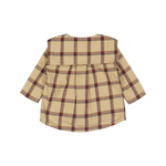 Charger l&#39;image dans la galerie, Chemise LORETTE - Tartan vanille &amp; bordeaux
